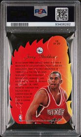 1996-97 Flair Showcase Hot Shots Jerry Stackhouse #16 Die-Cut Insert PSA 8